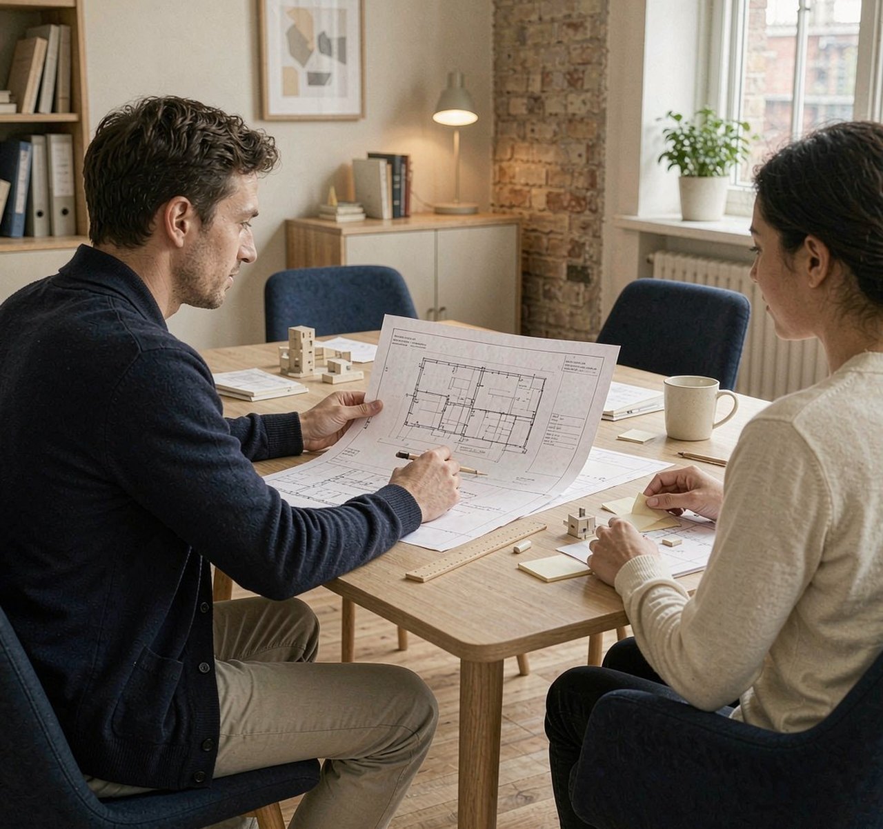 About Sakari Investments Sakari team reviewing property floor plans